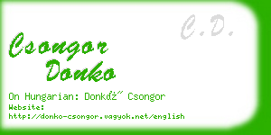 csongor donko business card